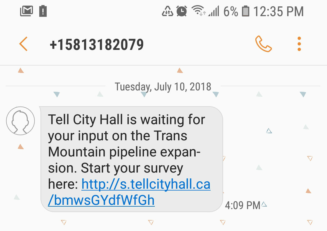 Tell City Hal, Trans Mountain expansion, British Columbia, Alberta, advertising, pipelines