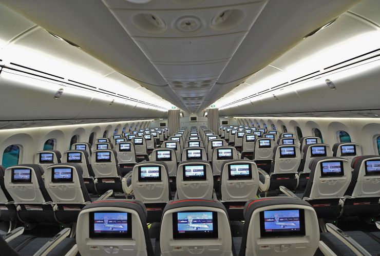 Airline interior. Photo from Air Canada