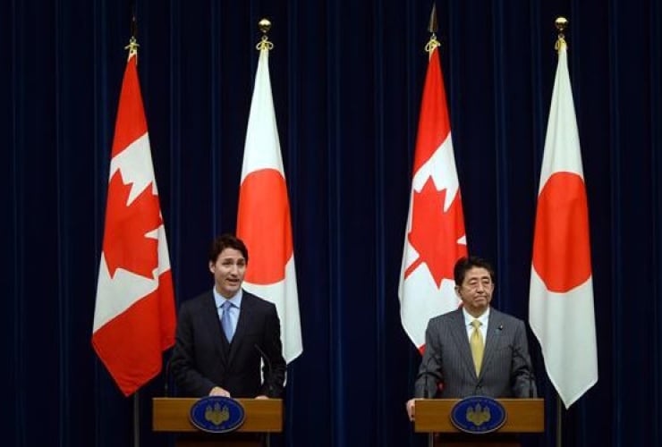 Justin Trudeau, Shinzo Abe, Japan, G7, Honda, Toyota, Subaru