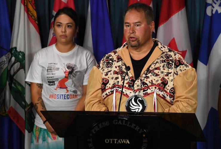 Chief Roland Willson, West Moberly First Nations, Press Gallery, Site C Dam, Peace River