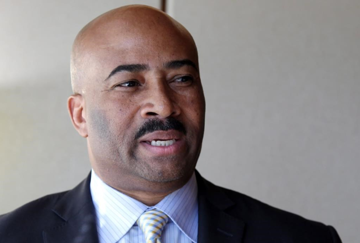 Embattled Sen. Don Meredith is seen in his Toronto lawyer's office in downtown Toronto on Thursday, March 16, 2017.