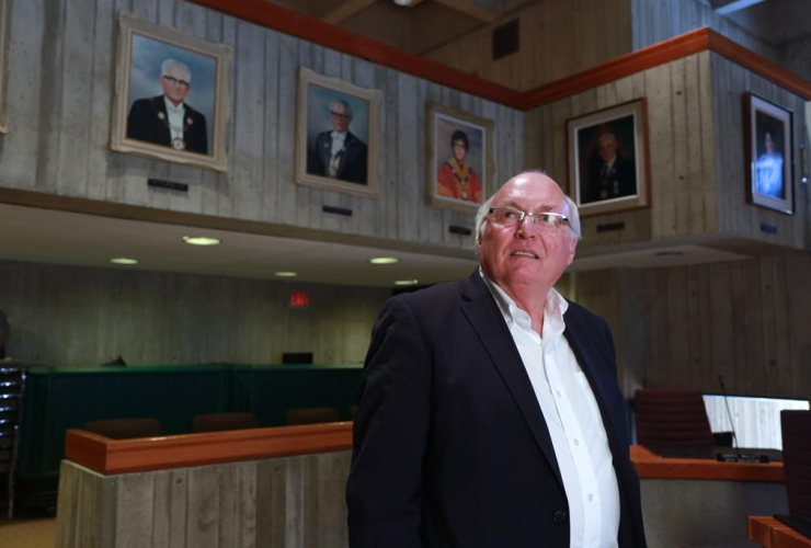 St. John's city councillor Tom Hann stands in the Council Chamber of St. John's City Hall on Tuesday, April 5, 2017.