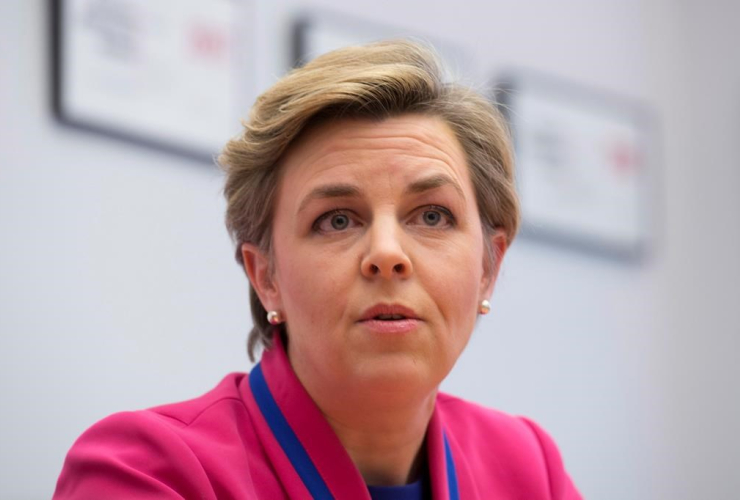 Conservative leadership candidate Kellie Leitch speaks with The Canadian Press during an interview in Ottawa, Tuesday April 11, 2017.