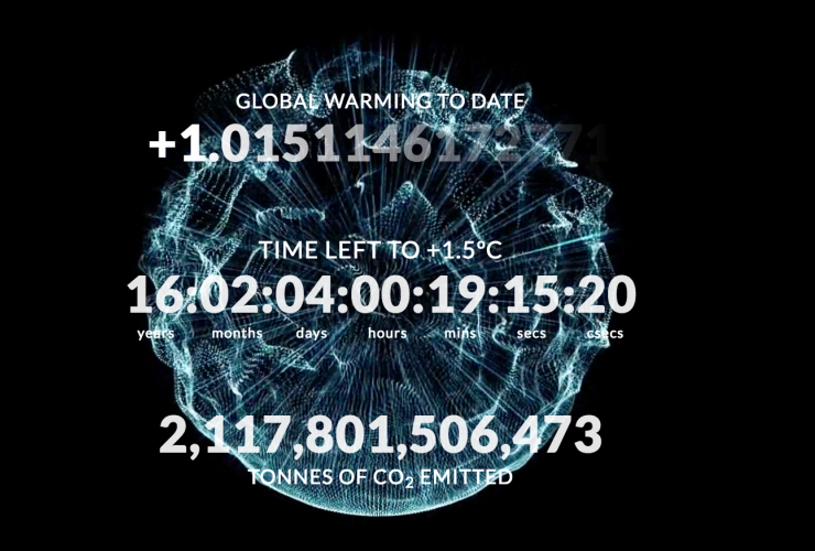 Climate Clock, David Usher, Human Impact Lab, Montreal