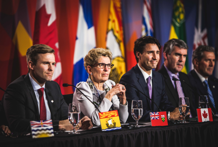 Kathleen Wynne, Ottawa, climate change, Justin Trudeau, Brian Gallant, Stephen McNeil, Brian Pallister