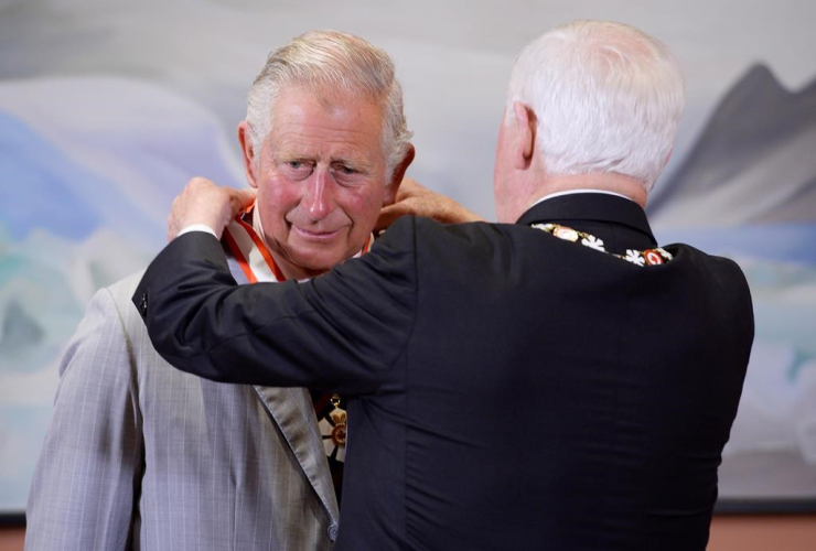 Prince Charles, Extraordinary Companion to the Order of Canada medal, Governor General David Johnston, Rideau Hall, Ottawa