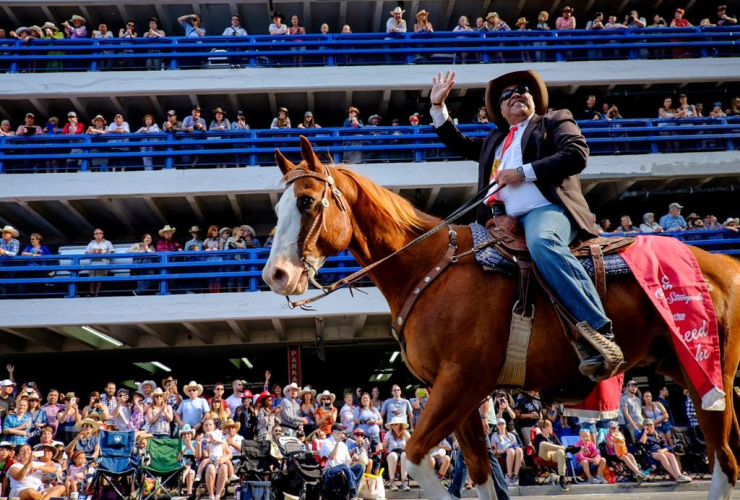 Calgary Mayor, Naheed Nenshi, horse, Calgary Stampede parade, Calgary