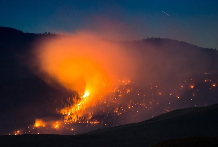 wildfire, mountain, Ashcroft, British Columbia