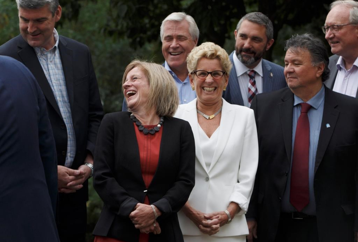 Alberta Premier Rachel Notley, Ontario Premier Kathleen Wynne, Council of Federation meetings, Edmonton Alta, 