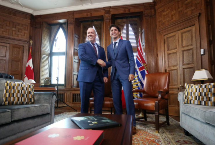 John Horgan, Justin Trudeau, Parliament Hill, Kinder Morgan, B.C. premier