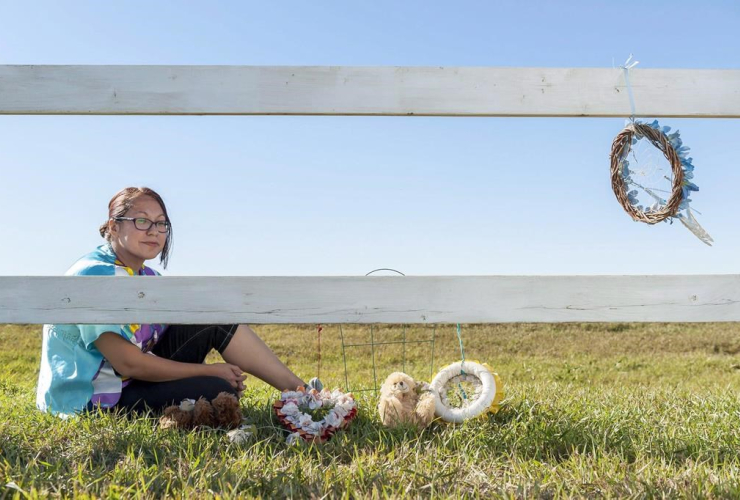 Janine Windolph, president, Regina Indian Industrial School commemorative association, RIIS, cemetery, Regina, Saskatchewan,