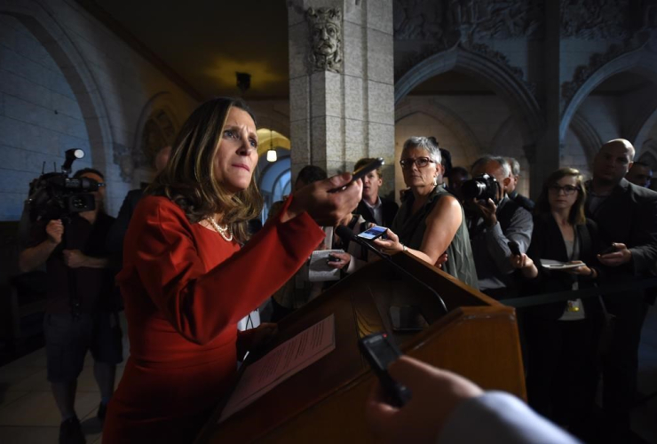 Foreign Affairs Minister, Chrystia Freeland, Parliament Hill, 