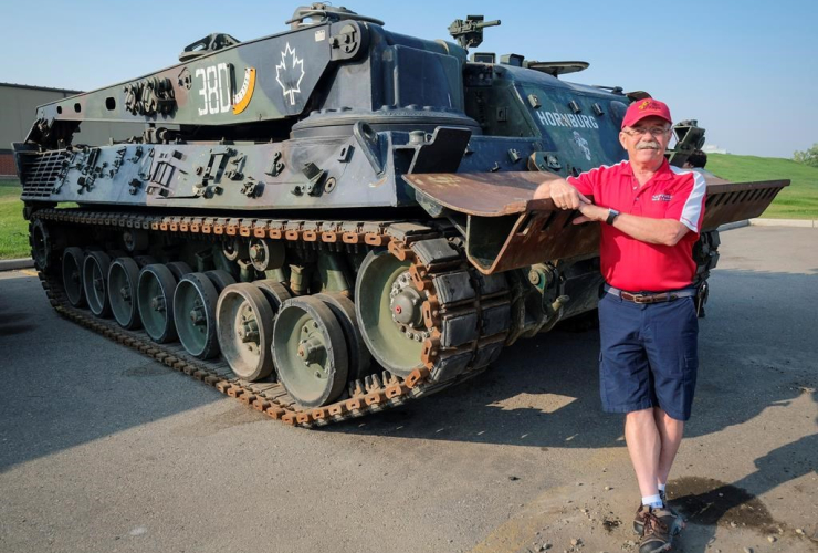 Retired LCol., Bill Schultz, HORNBURG, Armoured Recovery Vehicle, Corporal Nathan Hornburg, killed, Afghanistan, Military Museums, Calgary, Alta.,