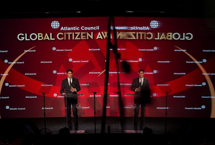 Canadian Prime Minister, Justin Trudeau, Atlantic Council Global Citizen Awards, Gala dinner, Intrepid Sea, Air & Space Museum, New York City