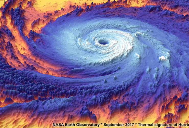 NASA: thermal signature of a hurricane