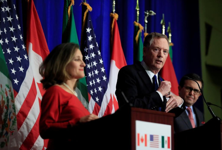 Robert Lighthizer, Chrystia Freeland, Ildefonso Guajardo Villarrea, NAFTA negotiations, Washington