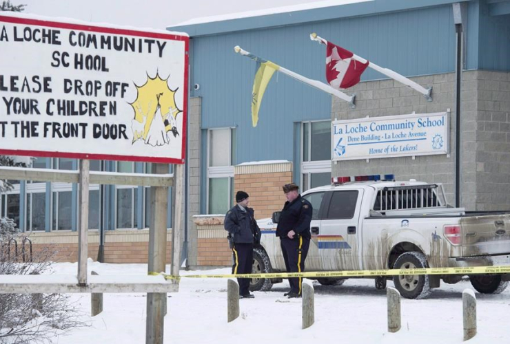 RCMP, La Loche Community School, La Loche, Sask.,