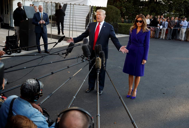 First lady Melania Trump, President Donald Trump,