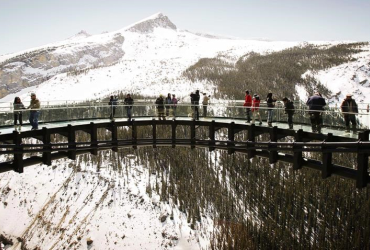 Tourists, Glacier SkyWalk, Columbia Icefields, Jasper National Park, 