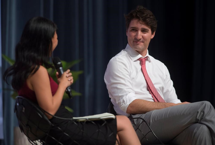 Journalist Lien Hoang, Canadian Prime Minister, Justin Trudeau, Ton Duc Thang, University,