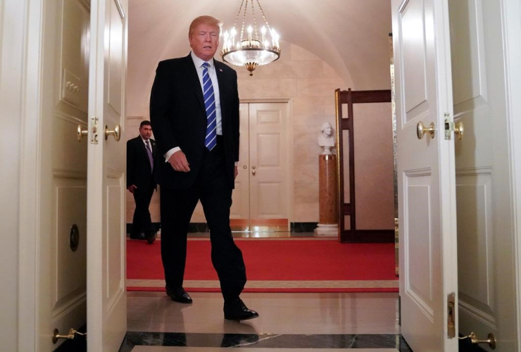 President Donald Trump, Diplomatic Reception Room, White House,