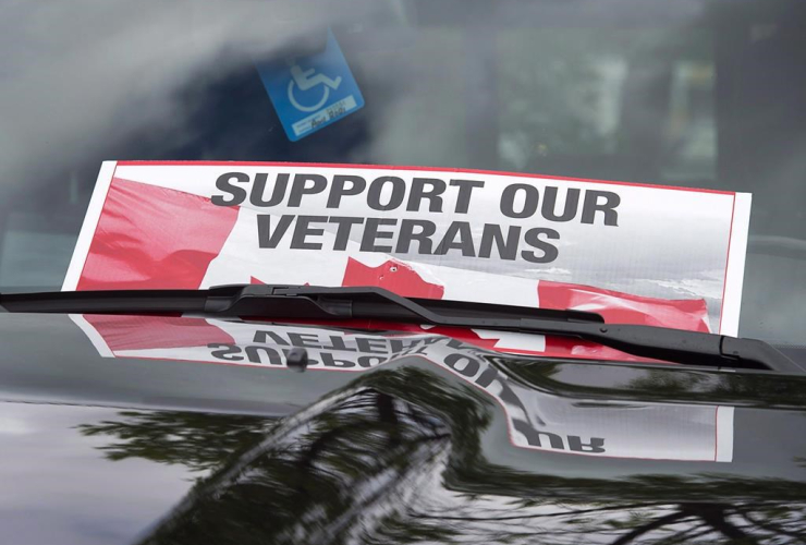 sign, placed, truck windshield, Banished Veterans, protest, Veterans Affairs office, Halifax,