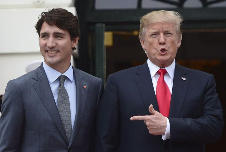 Prime Minister Justin Trudeau, U.S. President Donald Trump, White House, Washington, 