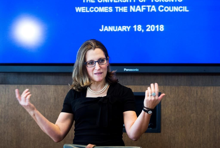 Chrystia Freeland, Minister of Foreign Affairs, NAFTA Council, renegotiations, NAFTA, Toronto,