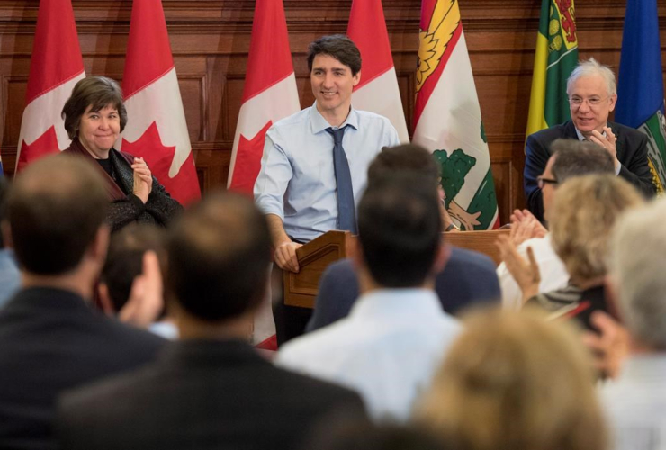 Prime Minister Justin Trudeau, Liberal National Caucus Meeting, Parliament Hill, Ottawa, 