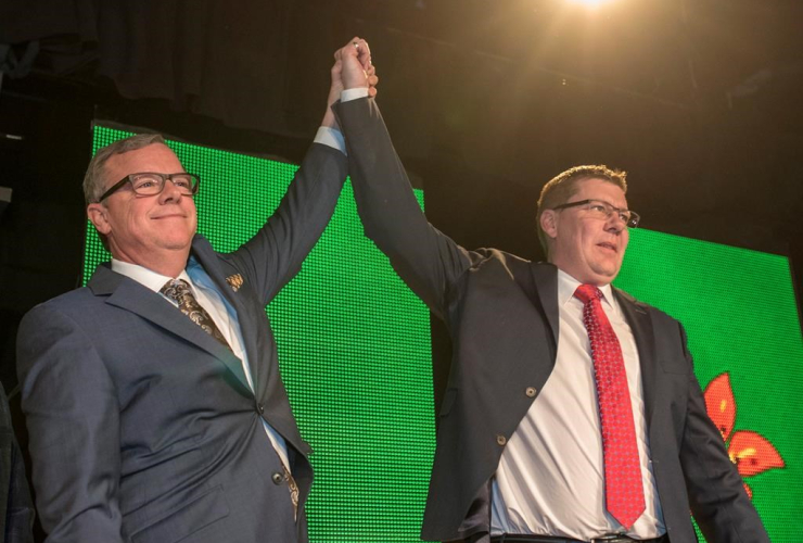 Saskatchewan Premier Brad Wall, Scott Moe, Saskatchewan Premier, Saskatchewan Party Leadership Convention, Saskatoon, 