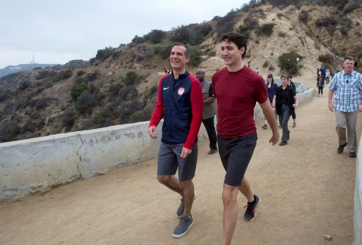 Prime Minister, Justin Trudeau, Los Angeles Mayor, Eric Garcetti, Griffith Park