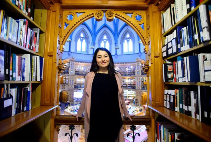 Minister of the Status of Women Maryam Monsef, Library of Parliament, Parliament Hill, Ottawa, 