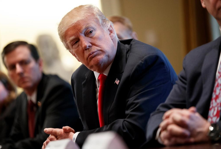 President Donald Trump, steel and aluminum executives, Cabinet Room, White House, Washington, 