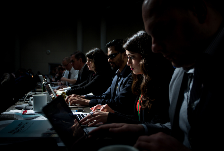 newsroom, Ottawa, reporters, Elizabeth McSheffrey, Carl Meyer, Mike De Souza, Trish Audette