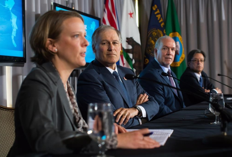 Matt Rodriquez, Janine Benner, Jay Inslee, John Horgan, Vancouver, Trans Mountain