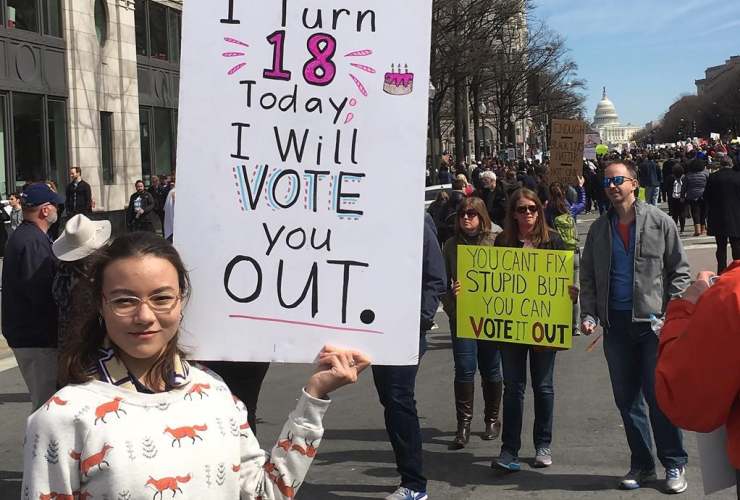 Nguyen, March for Our Lives, protest, gun control, Washington,