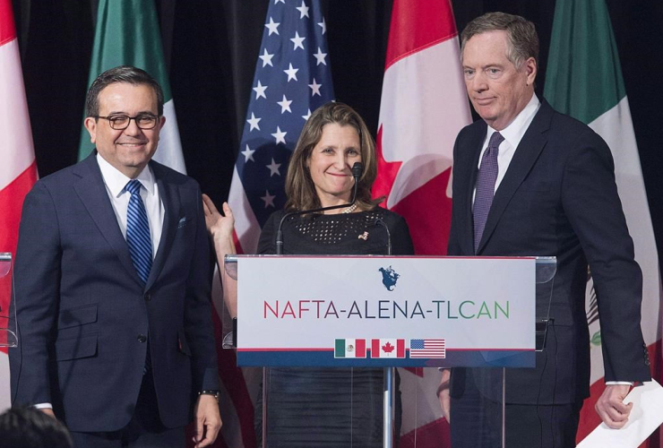 Chrystia Freeland, Robert Lighthizer, Ildefonso Guajardo Villarrea, NAFTA, Montreal,