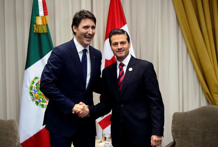 Prime Minister Justin Trudeau, Mexican President Enrique Pena Nieto, Lima, Peru,