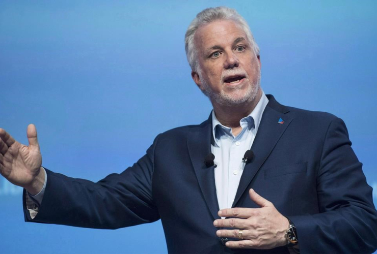 Quebec Premier Philippe Couillard, Quebec Liberal party, general council meeting, Montreal, 