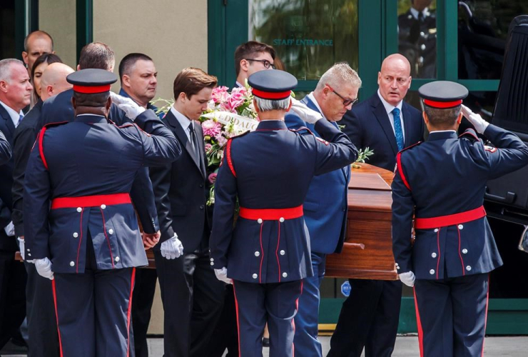 Pallbearers, funeral, Danforth shooting victim, Reese Fallon, Toronto, 