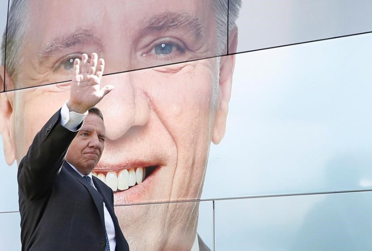 Coalition Avenir Quebec Leader, Francois Legault, Domaine Saint-Desire, Thetford Mines,