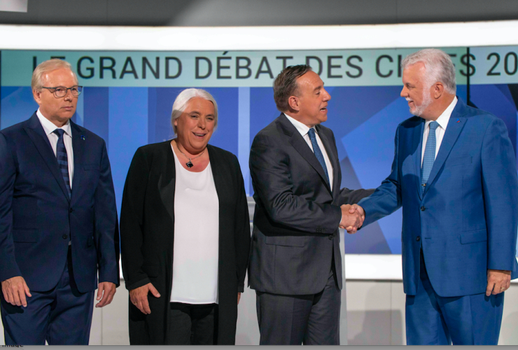 legault, couillard, lisée, massé, leadership debate