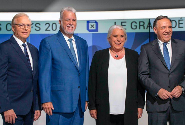 legault, massé, couillard, lisée, quebec, debate, leadership