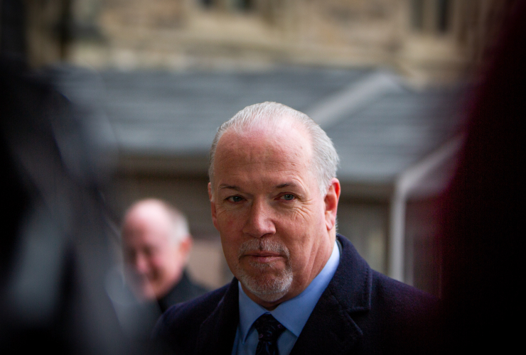 B.C. Premier John Horgan was in Ottawa on April 15, 2018 for a meeting with Prime Minister Justin Trudeau and Alberta Premier Rachel Notley. Photo by Alex Tétreault