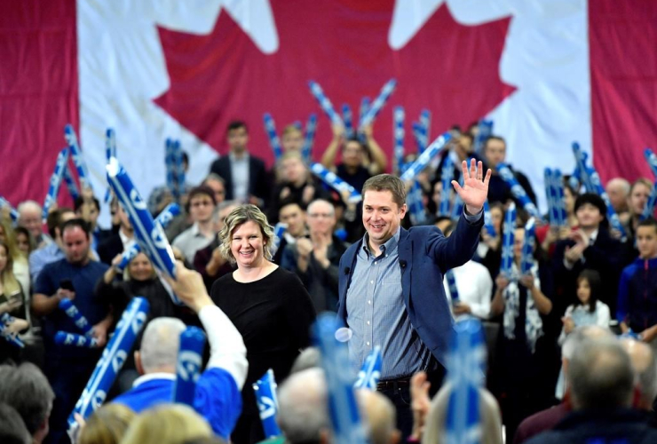 Conservative leader Andrew Scheer, wife Jill, 