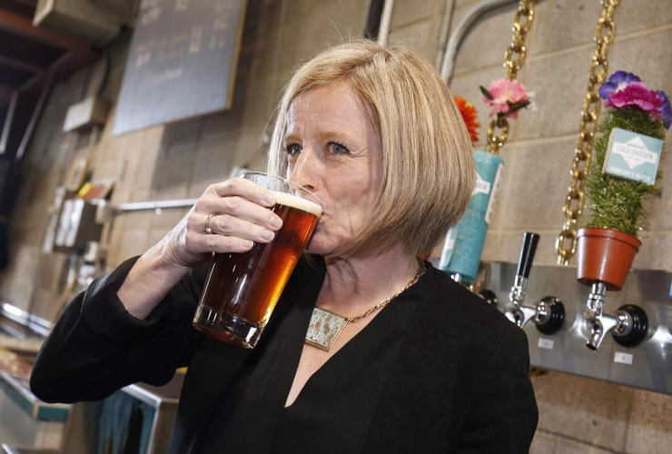 Alberta Premier Rachel Notley, beer, Cold Garden Beverage Company, Calgary, 