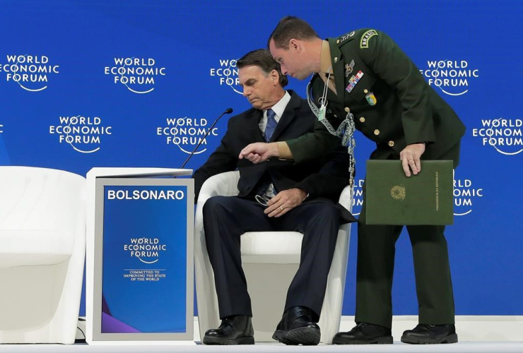 Jair Bolsonaro, President of Brazil, World Economic Forum, Davos, Switzerland,