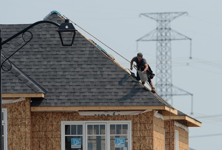 construction worker,  roof, home, 