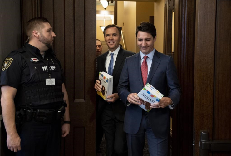 Prime Minister Justin Trudeau, Minister of Finance Bill Morneau, 