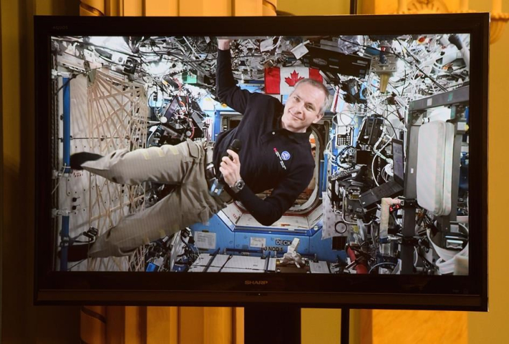 David Saint-Jacques, ISS, video conference, Prime Minister Justin Trudeau, Governor General Julie Payette,